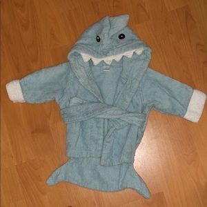 Baby Shark Terry Robe. 0-9 months